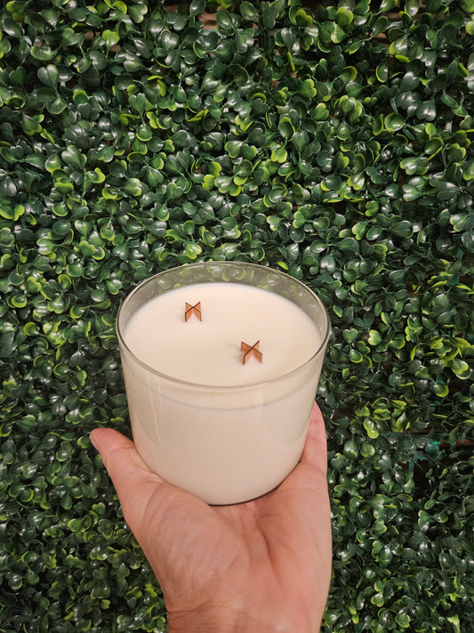 14.5 oz 2 wood wick jar candle