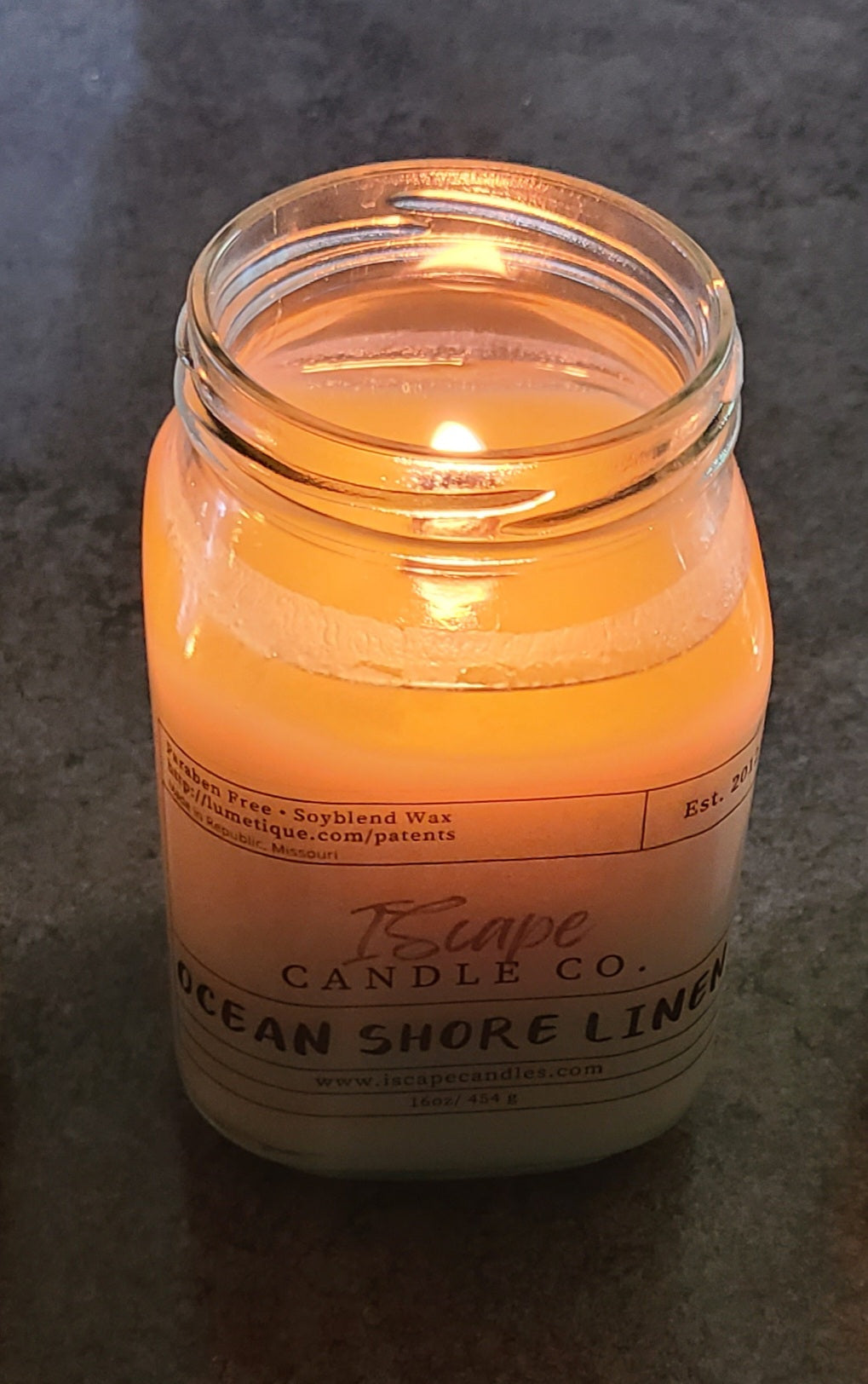 14 oz square Mason jar candle